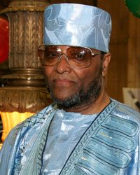 City worker at a celebration by DCAS (Dept. of City Administrative Services) for Black History month