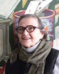 Ellen Lanyon, artist, in her studio