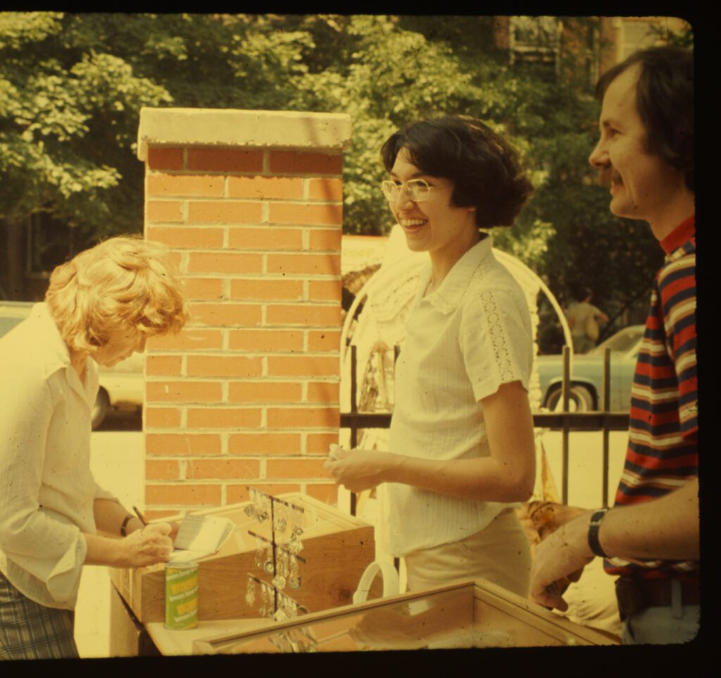 Maureen and Michael Banner selling jewelry at the 57th St. Art Fair in Chicago in the 70s.