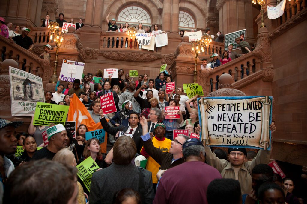 Lobby Day in Albany for education and immigration reform, 2012.