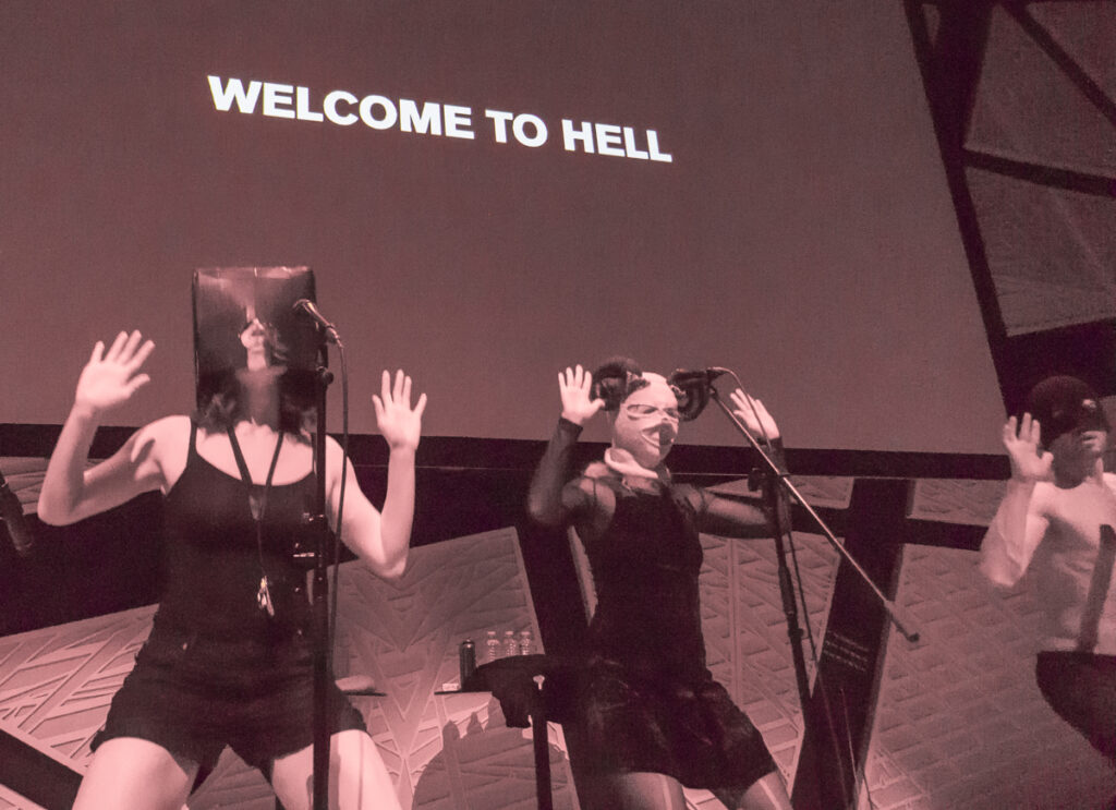 Pussy Riot play/concert in 2017.