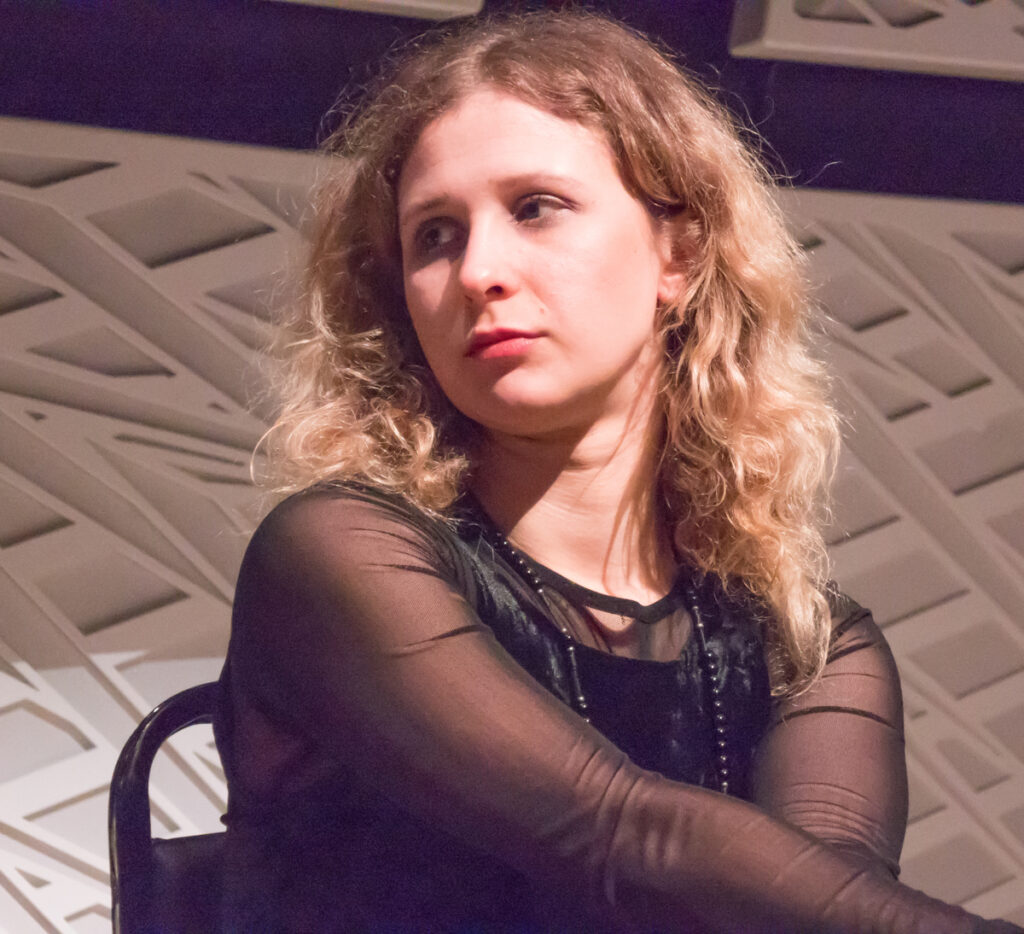 Maria Alyokhina performed her work, Revolution, based on her band Pussy Riot's illegal concert in a Moscow church and her subsequent two years in prison.